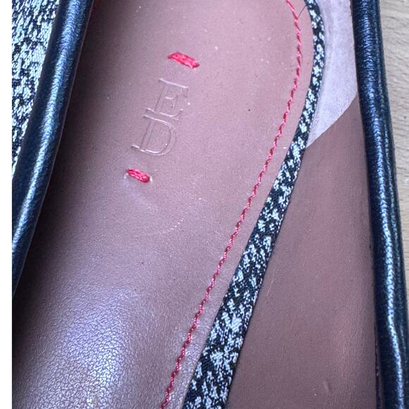 ED by Ellen Love flats tweed 8/EU39 Leather loafter Love embroidered - Picture 6 of 7